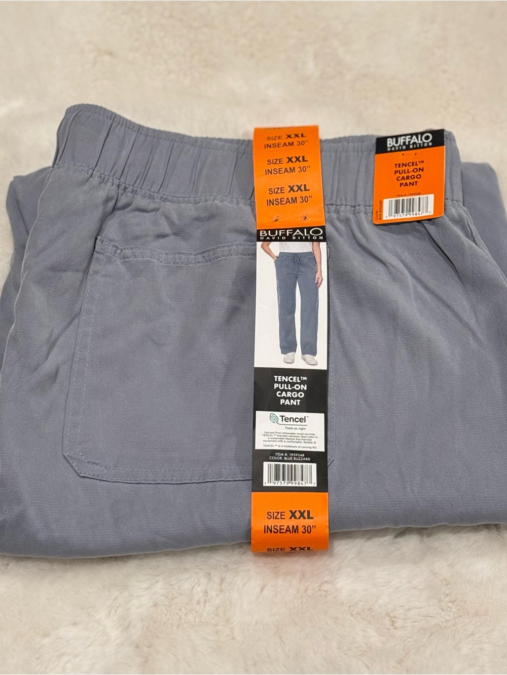 Buffalo David Bitton Women's Tencel Pull-On Cargo Pant (XX-Large,Blue Blizzard ) - Picture 7 of 14